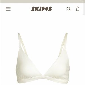 NWT Skims cotton jersey triangle bralette bone